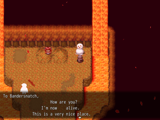 Bandersnatch, snowman, friendly message