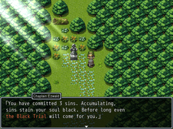 Chaplain Ezwald warns the player