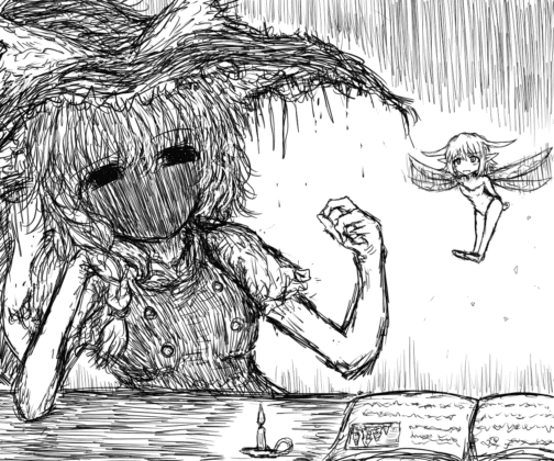 Leaf and an uncanny girl