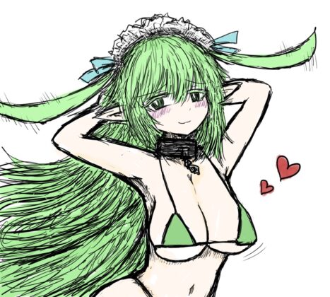 Leaf with big boobs