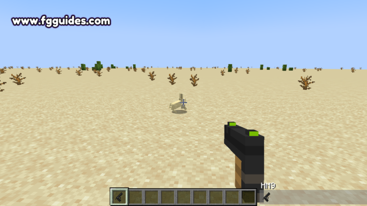 HM9 gun in first person