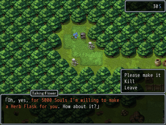 Talking Flower dialogue options