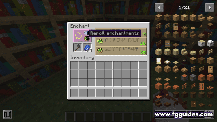 Reroll enchantments