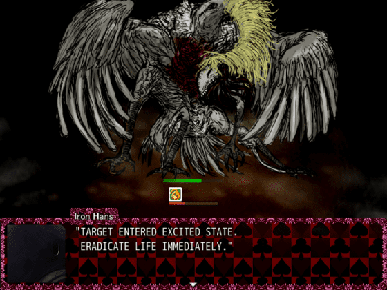 Iron Hans talks to Great Grey Eagle Edith