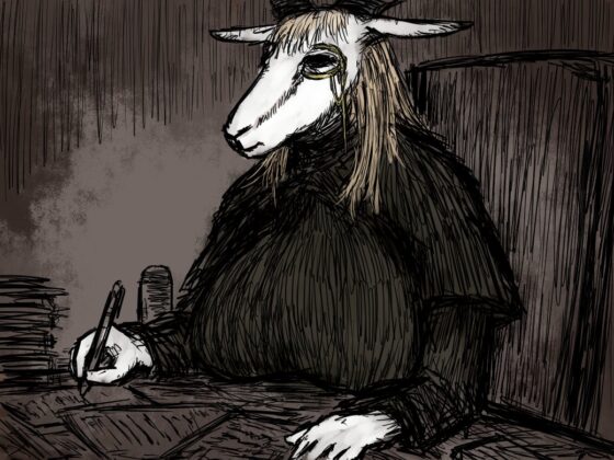 Petero writing something